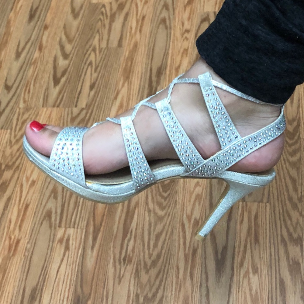Silver Party Heels